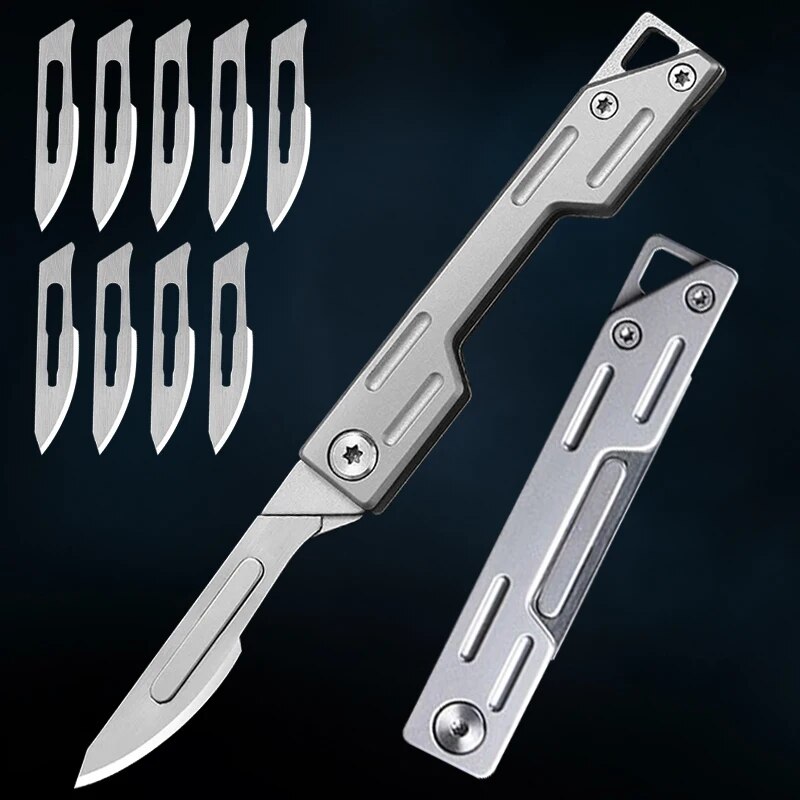 Hobby Knife Blade - Folding Knife Stainless Steel Pocket Knife