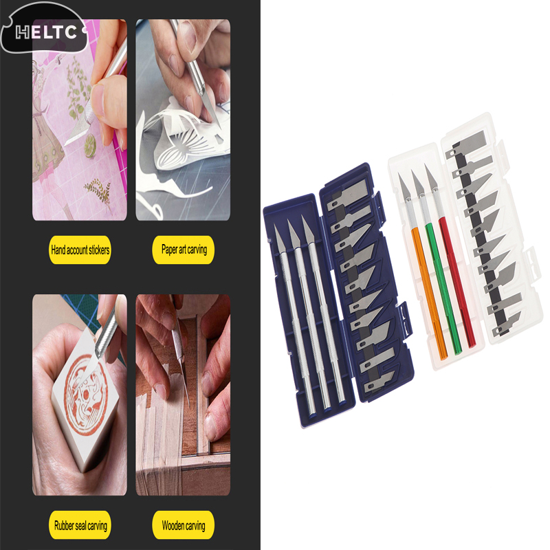Hobby Knife Blade - 13Pcs Aluminum Alloy Carving Knives Precision