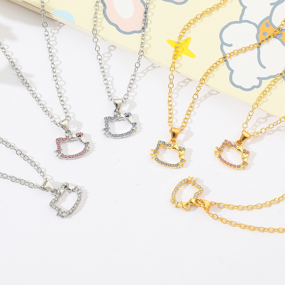 Model Kit For Girls - 6pcs Hello Kitty Necklace Set Cartoon
