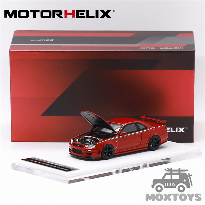 Model Kit R34 - MOTORHELIX 1:64 SKYLINE (R34) CUSTOMIZED Red