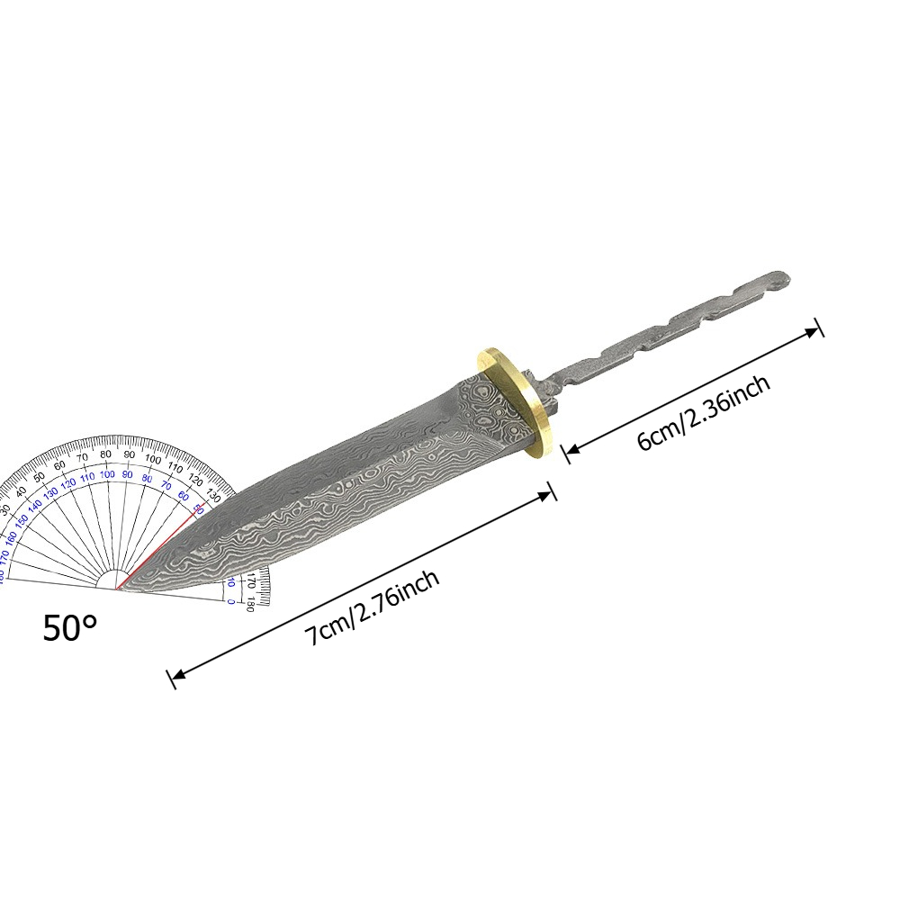 Damascus Steel Tea Knife Blank - Hobby Knife Blade incelemesi ve fiyatı