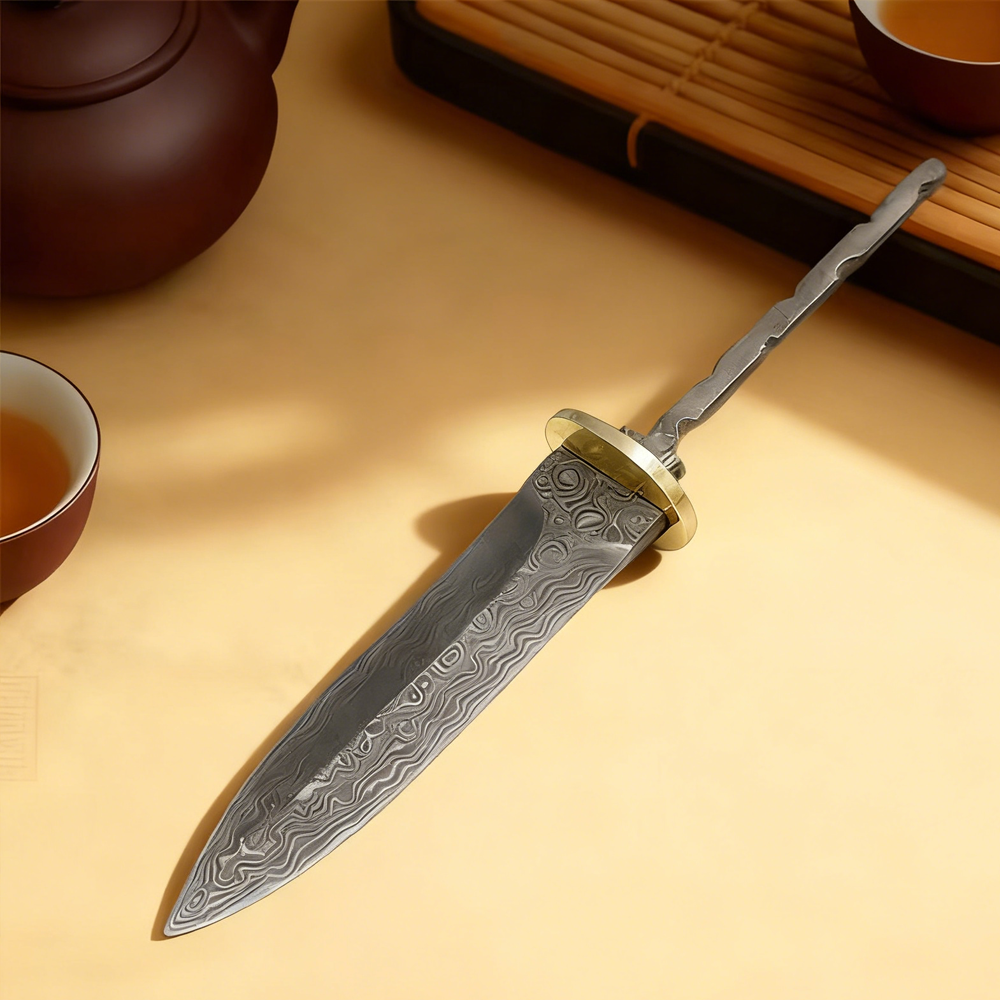 Damascus Steel Tea Knife Blank - Hobby Knife Blade incelemesi ve fiyatı