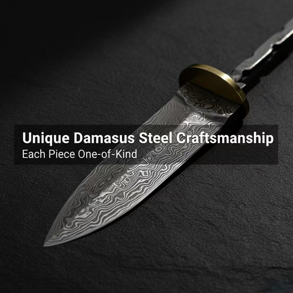 Damascus Steel Tea Knife Blank - Hobby Knife Blade incelemesi ve fiyatı
