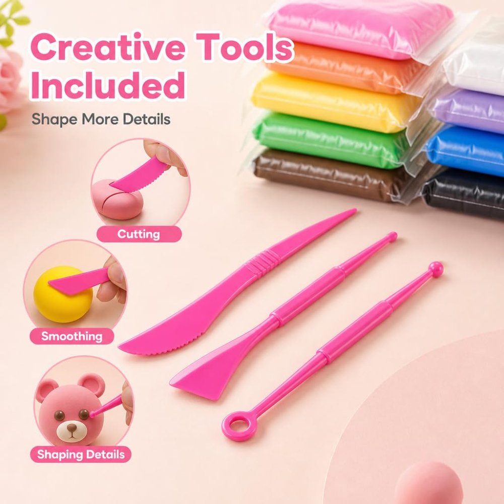 Air Dry Modeling Clay Kit Soft - Model Kit Tools incelemesi ve fiyatı
