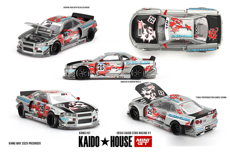 Kaido House x MINI GT 1:64 T1  - Model Kit R34 incelemesi ve fiyatı