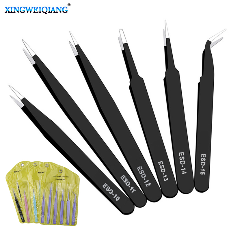 6PCs ESD Anti-Static Stainless - Model Kit Tweezers incelemesi ve fiyatı