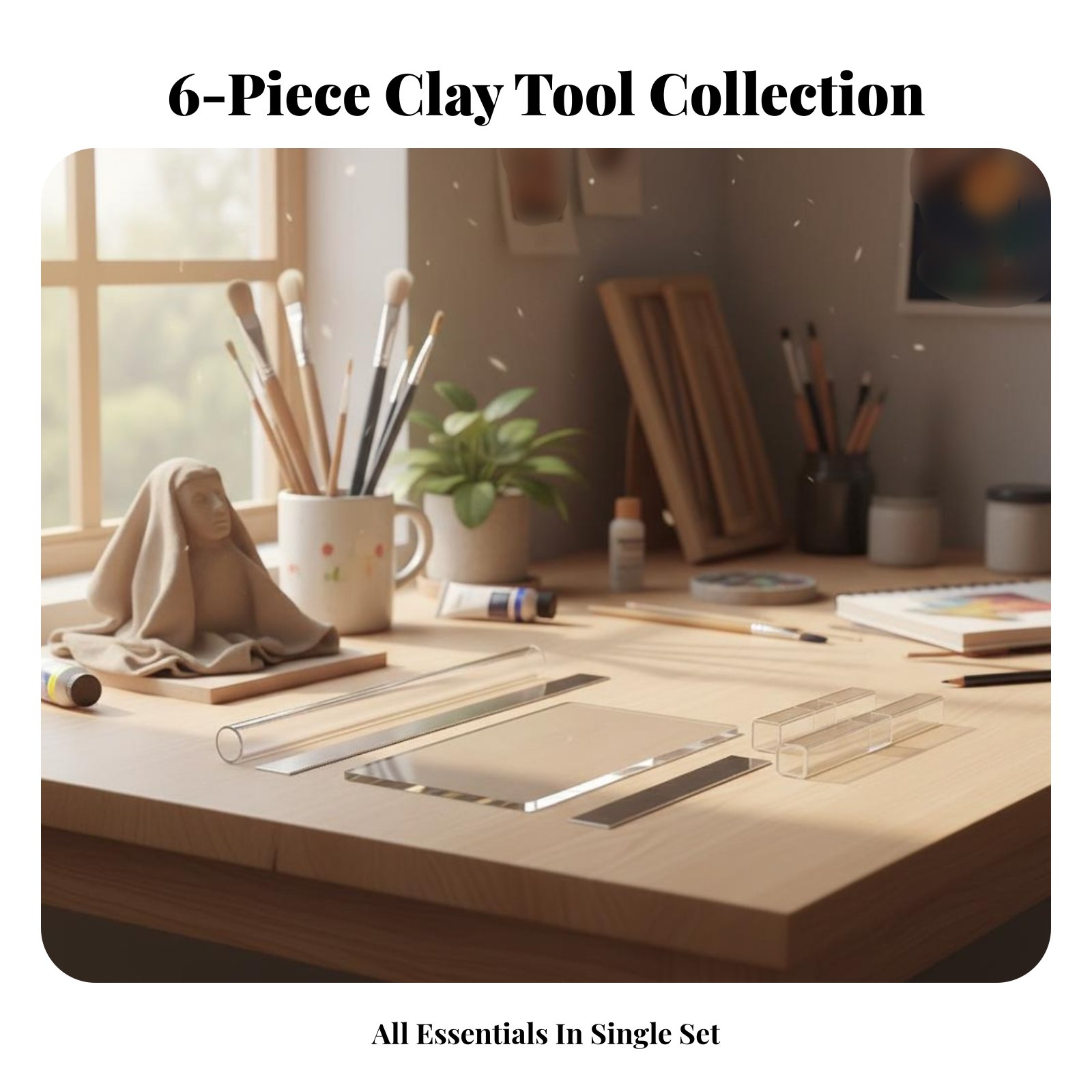 6 Pieces Acrylic Clay Cylinder - Model Kit Tools incelemesi ve fiyatı