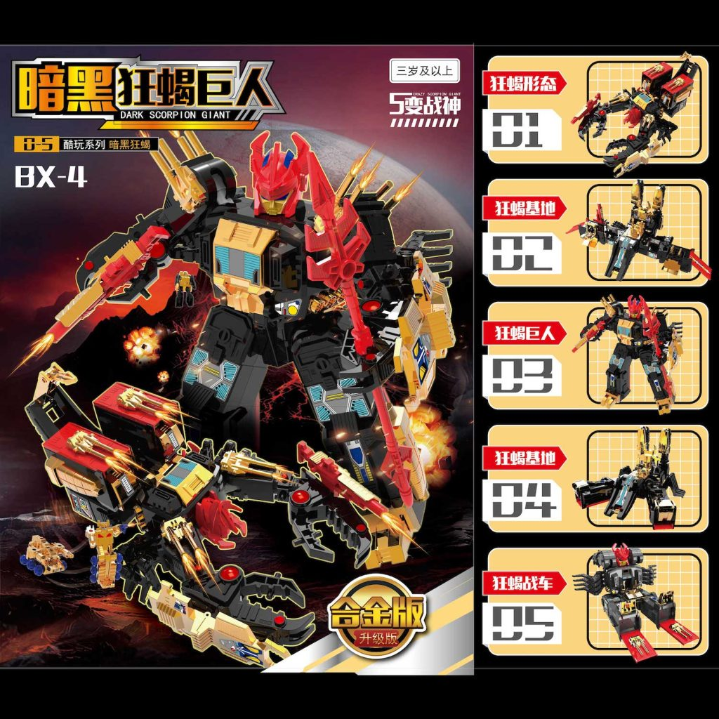 BXZX Transformation BX-04 BX04 - Model Kit Voltron incelemesi ve fiyatı
